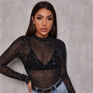 COPY - See through sparkle top XL